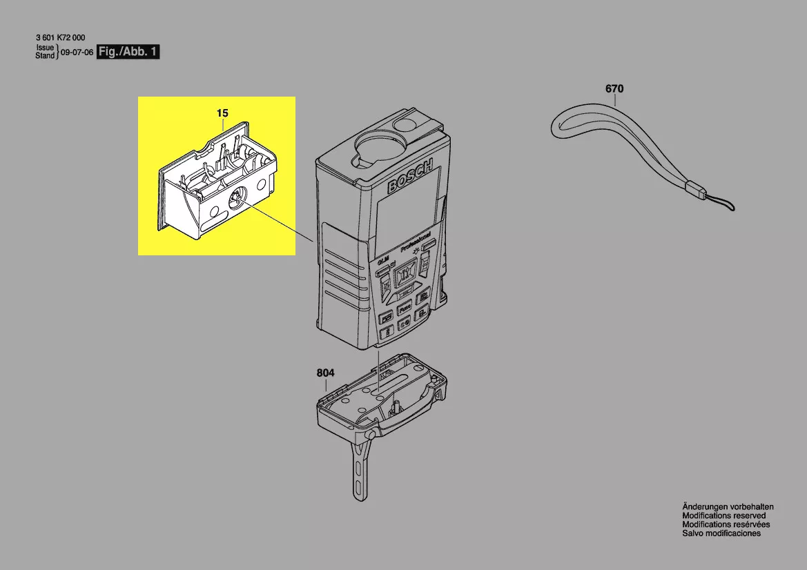 boîtier batteries réf. 1 609 203 Z57 BOSCH